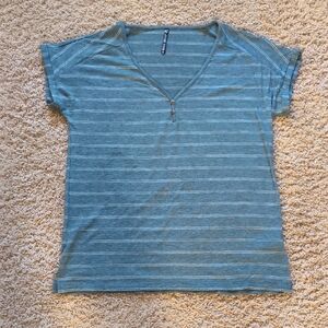Kuhl Blue Striped Short Sleeve Tee